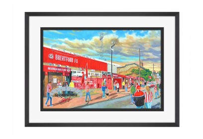 Griffin Park Stadium 'Going to the Match' Fine Art Print - Brentford FC